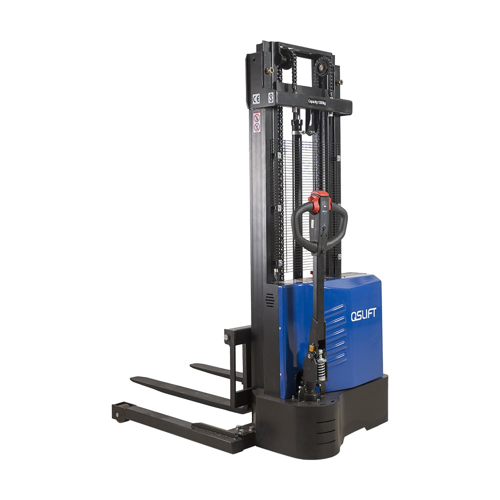 (batteria al litio come opzione) Walkie Power Stacker per impieghi leggeri con gamba a cavalcioni Capacità 1000/1200 kg Altezza di sollevamento 1600-3500 mm