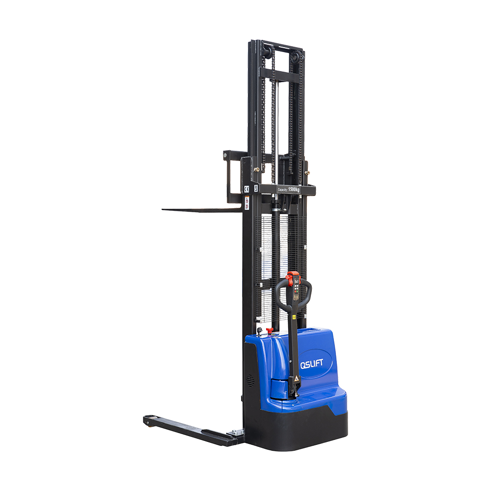 Walkie Power Stacker 1500KG con altezza di sollevamento gamba a cavalcioni 1600-3500mm